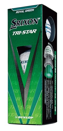 ダンロップゴルフボール SRIXON TRI-STAR4 2024年モデル 1ダース(12個入り) ロイヤルグリーン 中間 画像