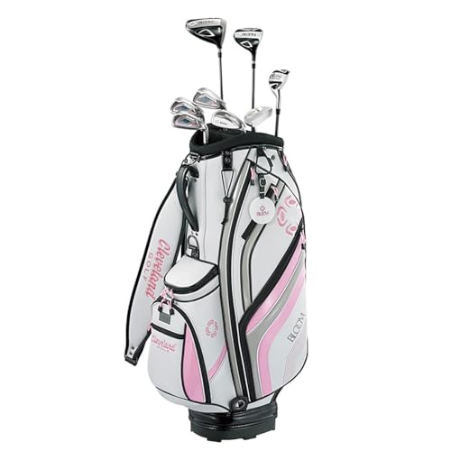 DUNLOP Cleveland GOLF(クリーブランドゴルフ) レディス クラブセット BLOOM ブルーム パッケージセット2022年モデル (8本セット・キャディバッグ付) カーボン 右 フレックス:L ホワイト 最後 画像