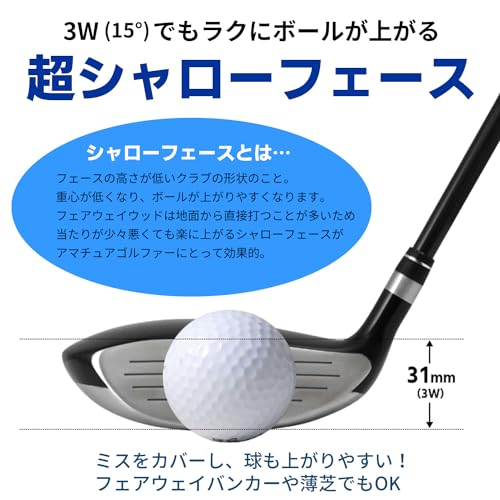 Larouge ラルージュ HT2 ドデカ短尺 フェアウェイウッド 右用 メンズ ゴルフクラブ（2W/3W/5W/7W/9W/11W/13W/15W/17W/19W/21W）標準シャフト（FD-60） (右, FD-60標準カーボンシャフト, s, 30) 中間 画像