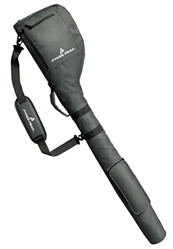 PYKES PEAK パイクスピーク 【 折畳み コンパクト】 クラブケース ゴルフ 8本収納 ゴルフバッグ 打ちっぱなし 超軽量 練習用 3ポケット 全10色 440g【グレー】 画像1