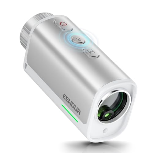 EENOUR ゴルフレーザー距離計 U1/U2 超小型 最速0.02s測定 3点間距離 7倍望遠 高透過レンズ ミニ 単眼 距離計測器 874yd対応 専用ケース付き (OLED赤緑表示 U2, ホワイト) 画像1