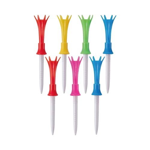 【星野陸也プロ使用ティー】ダイヤゴルフ(DAIYA GOLF) トマホークティー ロング 7本入 高さ調節可能 飛距離アップ 高耐久 折れにくい 見つけやすい ゴルフ規則適合 日本製 ティーアップ高40~50mm TE-516 B カップ部カラー 1枚目 画像