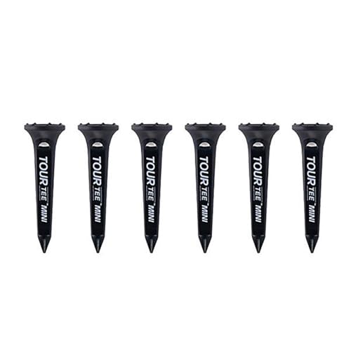 TOUR TEE MINI BLACK SPINE 純正品 ツアーティーミニ ブラックスパイン スティフコンロゴなし ショートティー黒6本入り 1枚目 画像