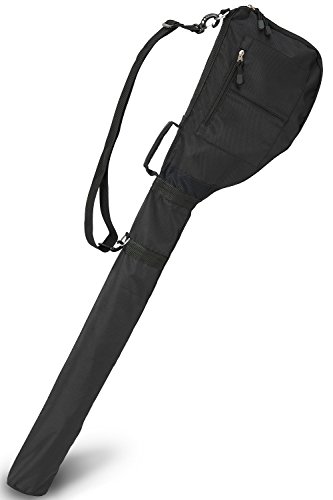 【公式】EARTH LEAD ゴルフ クラブケース 【超軽量 大容量 コンパクト収納 14色】 最大7本収納可能 ファスナーポケット付き 練習用 ゴルフバッグ ソフト クラブ ケース ブラック 画像1