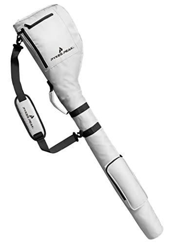 PYKES PEAK パイクスピーク 【 折畳み コンパクト】 クラブケース ゴルフ 8本収納 ゴルフバッグ 打ちっぱなし 超軽量 練習用 3ポケット 全10色 440g【ホワイト/WHITE】 1枚目 画像