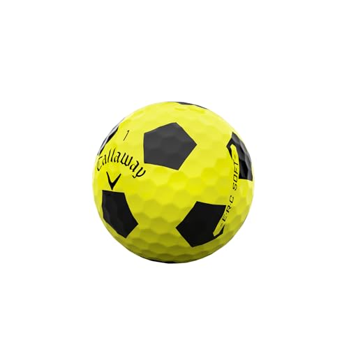 キャロウェイ(Callaway) ゴルフボール ERC SOFT 25 YLW TRUVIS 3ピース構造 トゥルービス・イエロー 中間 画像