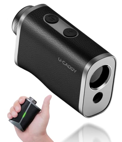 【UUUM GOLF共同開発】ゴルフ レーザー 距離計 【プロ納得の高性能・使いやすさ】小型 軽量 コンパクト マグネット ピンサーチ機能 手ぶれ防止 3点間測定 0.04秒測定 光学6.5倍望遠 距離測定器 計測器 U-CADDY 1枚目 画像