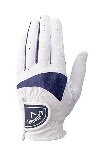 キャロウェイ(Callaway) グローブ SOLAIRE DUAL WMS WHT/NVY 19 25 (19cm 両手用) ホワイト/ネイビー レディス 最後 画像
