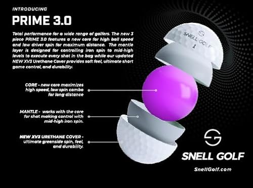 Snell Golf スネルゴルフボール PRIME 3.0 １ダース 日本正規品 ■ USGA/R&A公認球 ■ 2024年新モデル ■ オンライン限定商品 (ホワイト) 最後 画像
