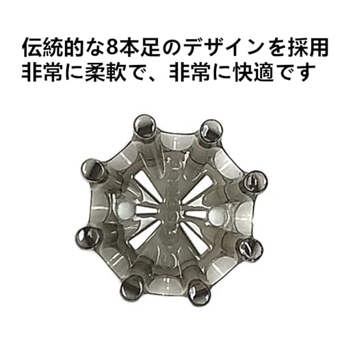 QuickYen ゴルフシューズ スパイク (Soft spikes) 24個入 スパイク ゴルフ 鋲 交換用 ゴルフシューズ スパイク鋲 滑り止め 簡単脱着 収納ケース付き (グレー) [並行輸入品] 中間 画像