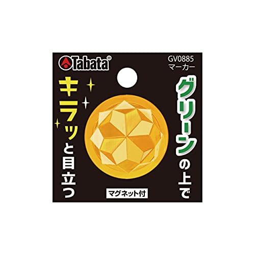 Tabata(タバタ) ゴルフ マーカー ゴルフラウンド用品 マーカー ゴルフマーカー コンペ景品 マグネット 反射 見つけやすい フラッシュイエロー 無地 GV0885 FO A [並行輸入品] 最後 画像