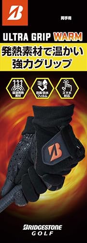 BRIDGESTONE(ブリヂストン) ゴルフグローブ ULTRA GRIP WARM 両手用 Lサイズ メンズ GL25W1BKL 画像1