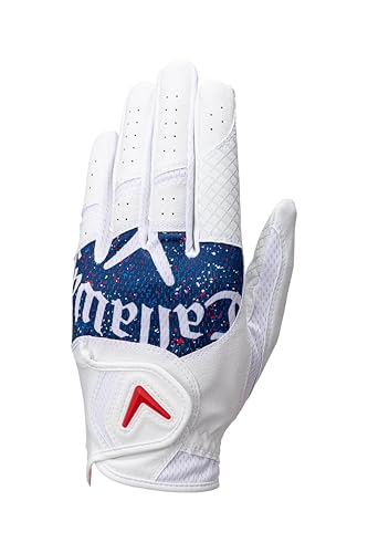 キャロウェイ(Callaway) グローブ GRAPHIC LH WHT/BLU 23 25 (23cm 左手着用【右利き用】) ホワイト/ブルー メンズ 画像1