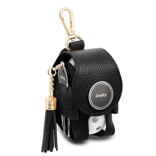 Zesty ゴルフボールケース 2W レディース ゴルフ ボールポーチ ボール入れ グリーンフォーク マーカー (通常タイプ, ブラック) 1枚目 画像