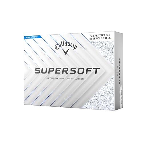 キャロウェイ(Callaway) ゴルフボール SUPERSOFT 25 BLUE SPLATTER 1ダース(12個入り) 2ピース構造 ブルースプラッター・ホワイト 1枚目 画像