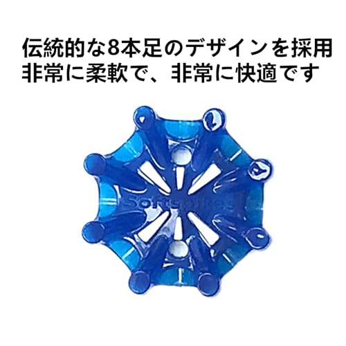 QuickYen ゴルフシューズ スパイク (Soft spikes) 24個入 スパイク ゴルフ 鋲 交換用 ゴルフシューズ スパイク鋲 滑り止め 簡単脱着 収納ケース付き (ブルー+ゴルフ用釘レンチ) [並行輸入品] 中間 画像