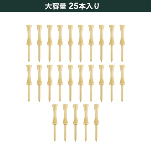 Tabata(タバタ) ゴルフ ティー 段 ロングティー ウッドティー ロング 段付超ロングティー 70mm 25本入 GV8000 最後 画像