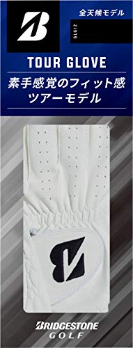 BRIDGESTONE(ブリヂストン) ゴルフグローブ TOUR GLOVE GLG12 メンズ ホワイト 24cm 1枚目 画像