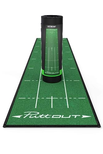(Green) - PuttOut Pro Golf Putting Mat - Perfect Your Putting (2.4m x 0.5m) 1枚目 画像