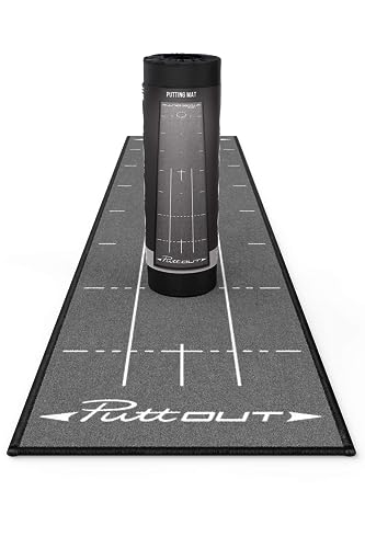 【 Putt OUT公式 】 ゴルフ マット ゴルフ練習マット 【 中速から高速のグリーン環境をご自宅で 】 ゴルフマット パター 練習 パターマット (厚みのあるTPRゴム使用/コンパクト収納) パター練習器具 パター練習マット [ PuttOUT ] ミディアムパターマット／グレー 画像1