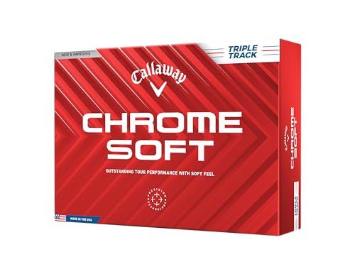 キャロウェイ(Callaway) ゴルフボール CHROME SOFT 24 TRIPLE TRACK 1ダース(12個入り) 3ピース構造 トリプル・トラック ホワイト 画像1