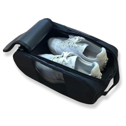 三八商店 シューズケース シューズバッグ メッシュ 蒸れない ゴルフシューズバッグ バッシュケース バスケットシューズケース ゴルフシューズ入れ バッシュ入れ バスケ (1個) 1枚目 画像