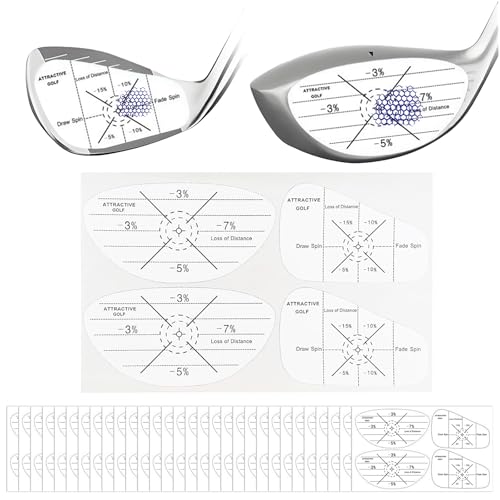 BaraRose ゴルフ ショットマーカー ゴルフ シール 【30枚×4個=120個】 ゴルフ ショットセンサー ゴルフ練習用品 打球痕が記録 自分の打点の改善 ショットセンサー シール ドライバー 最後 画像