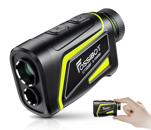 FOSSiBOT C1000F ゴルフレーザー距離計 3点間測定 LCD黒表示 最速0.04S測定 光学6.5倍望遠 高透過レンズ 1000m/1093yd対応 マグネット付 Mini GOLF 距離計 ミニ 超小型 超軽量141g ピンロック スロープモード IP54防塵防水 振動機能 競技対応 650mAh 充電式 ゴルフ距離測定器 レベル／高低差測定 ON/OFF 専用ケース付き(ブラック) 画像1
