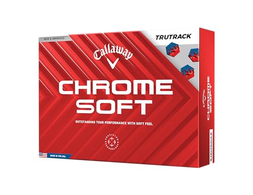 キャロウェイ(Callaway) ゴルフボール CHROME SOFT 24 TRUTRACK 1ダース(12個入り) 3ピース構造 ホワイト 1枚目 画像