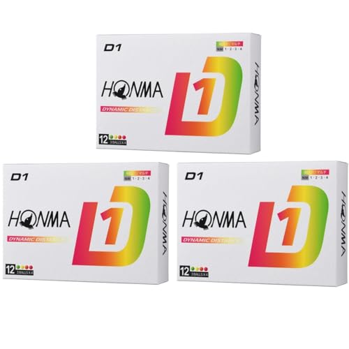 本間ゴルフ HONMA ボール D1 ボール 3ダースセット 3ダース(36個入り) マルチ 1枚目 画像