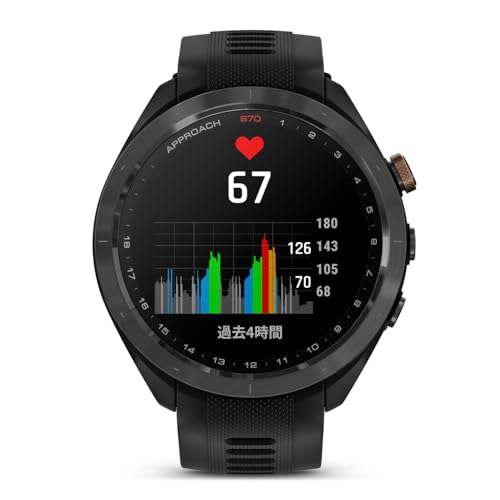 ガーミン(GARMIN) Approach S70 47mm Black Bronze Edition AMOLED(有機EL)ディスプレイ搭載 ゴルフウォッチ GPSマップ Suica対応 バーチャルキャディ 010-02746-71 【日本正規品】 中間 画像