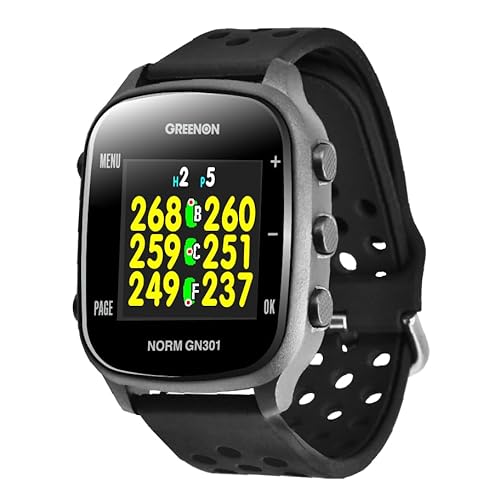 GreenOn（グリーンオン）ザ・ゴルフウォッチ ノルムⅡ プラス ※みちびきL１S対応 カラー液晶 THE GOLF WATCH NORM Ⅱ Plus/ノルム GN301 グリーンアンジュレーション表示 (新モデル（NORM GN301）, ブラック) 最後 画像