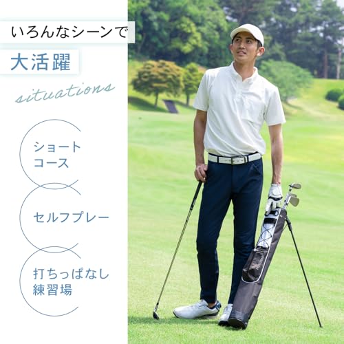 PYKES PEAK(パイクスピーク)ゴルフ スタンドバッグ【軽量 980g 全20色】セルフスタンド クラブケース ゴルフバッグ キャディバッグ サブバッグ フード付き 7本収納 メンズ レディース 中間 画像