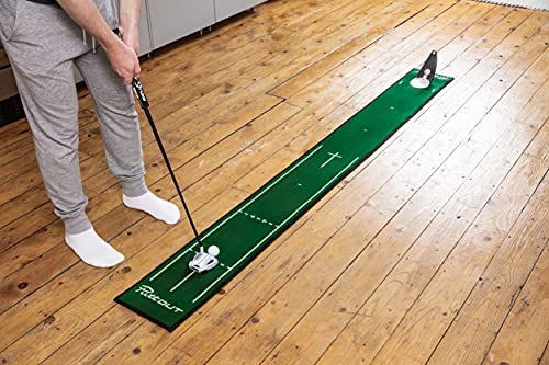 PuttOut スリムゴルフパッティングマット - グリーン - 94.45インチ x 9.8インチ (グリーン) 最後 画像