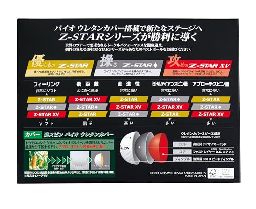 ダンロップゴルフボール SRIXON Z-STAR ダイアモンド 2025年モデル 1ダース(12個入り) ホワイト 中間 画像