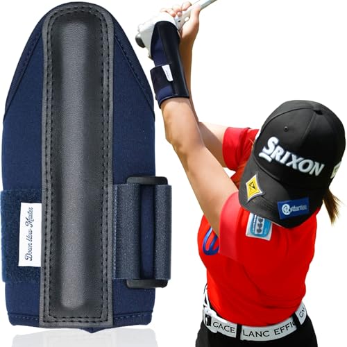 【青山加織プロ監修】ダウンブローマスター ゴルフ 練習器具 手首矯正 ハンドファースト 習得 動画講座7本付き (ネイビー) ゴルファボ GOLFavo 1枚目 画像