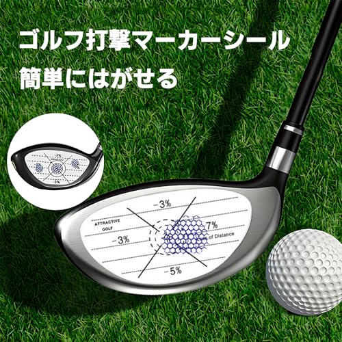 BaraRose ゴルフ ショットマーカー ゴルフ シール 【30枚×4個=120個】 ゴルフ ショットセンサー ゴルフ練習用品 打球痕が記録 自分の打点の改善 ショットセンサー シール ドライバー 中間 画像